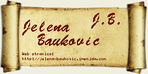 Jelena Bauković vizit kartica